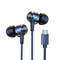 HiFi Stereo Wired Earbuds with Type-C and 3.5mm, In Ear Headphones, Mic, Metal Build for Superior Sound