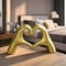 Modern Abstract Heart Hand Statue Love Figurines, Wedding Decoration, Desktop Accent for Bedroom, Living Room Decor