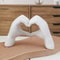 Modern Abstract Heart Hand Statue Love Figurines, Wedding Decoration, Desktop Accent for Bedroom, Living Room Decor