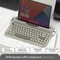 Wireless Keyboard, Retro Typewriter Style, Bluetooth 82-Key with Integrated Stand for iPad