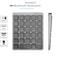 Aluminum Alloy Wireless Keyboard USB HUB with 28 Number Keys, USB Charging Dock, Cable Splitter, USB Disk Reader