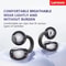 Lenovo Bluetooth Wireless Ear Clip Earbuds, Bone Conduction Headphones, TWS Panoramic Sound with Mic