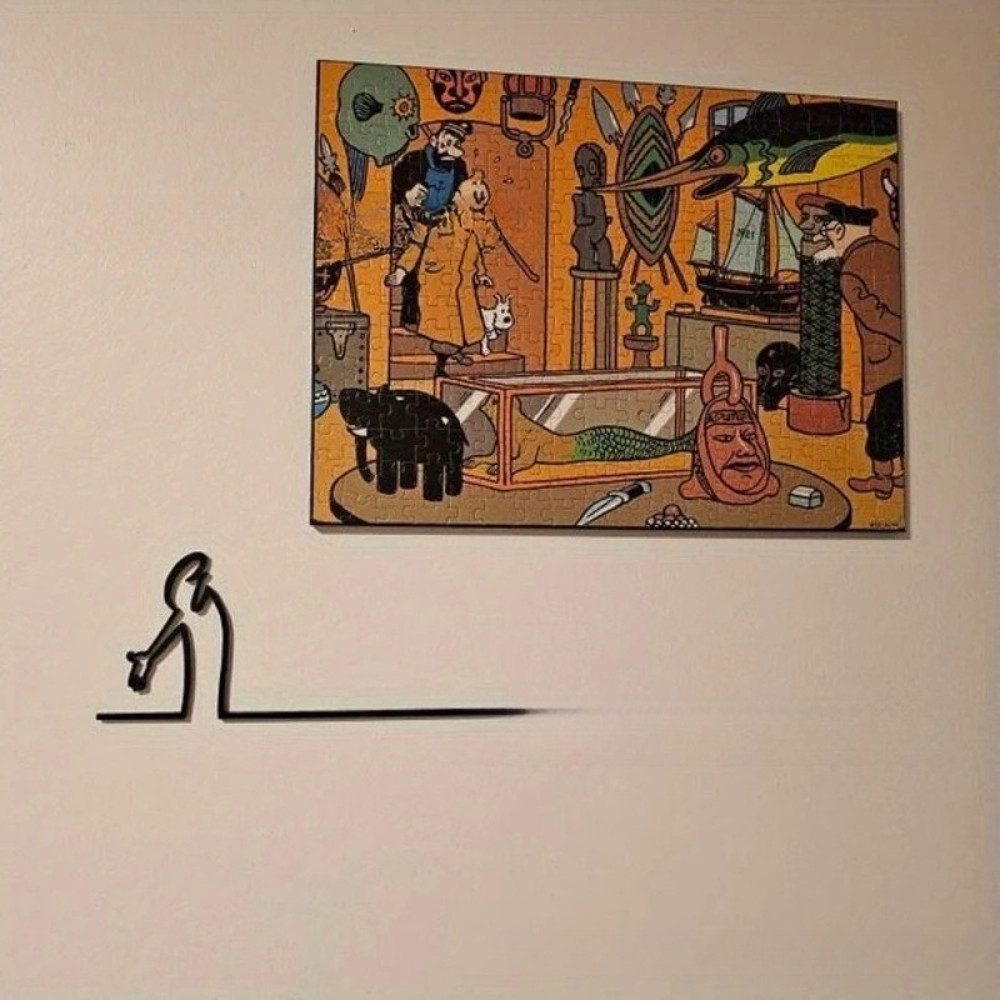 La Linea Wall Decor Scolds 2, Minimalist Wall Art, DIY Home Ornament, Adhesive Wall Stickers for Modern Decor