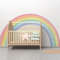 Large Rainbow Pastel Wall Stickers Mural, Nursery Kids Room Wall Decals, Baby Shower Playroom Decorations, Baby Boy Girl