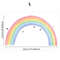Large Rainbow Pastel Wall Stickers Mural, Nursery Kids Room Wall Decals, Baby Shower Playroom Decorations, Baby Boy Girl