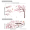 Extra Large Pink Cherry Blossom Tree Wall Stickers, Kids Room, Living Room Decoration with with Bird & Flower Decal