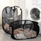 Horizontal Foldable Laundry Basket Large Capacity Mesh Cloth Breathable Laundry Hamper, Storage Baskets for Home