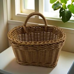 handmade mini storage basket for hotel & home, small woven organizer for jewelry, keys & more