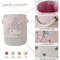 Large Pink Laundry Basket for Kids, Foldable Fabric Toy Storage with Handles, Cute Cartoon Castle Design, Nursery Hamper