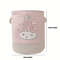 Large Pink Laundry Basket for Kids, Foldable Fabric Toy Storage with Handles, Cute Cartoon Castle Design, Nursery Hamper