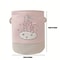 Large Pink Laundry Basket for Kids, Foldable Fabric Toy Storage with Handles, Cute Cartoon Castle Design, Nursery Hamper