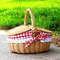 Sturdy Wicker Picnic Basket with Removable Washable Lining, Double Lid Handle Picnic Hamper for Beach, Hiking & Outdoor