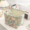 Elegant Pastoral Style Fabric Storage Basket, Washable, Foldable Sundries Organizer for Clothes, Stackable Picnic Basket
