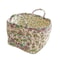 Elegant Pastoral Style Fabric Storage Basket, Washable, Foldable Sundries Organizer for Clothes, Stackable Picnic Basket