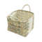Elegant Pastoral Style Fabric Storage Basket, Washable, Foldable Sundries Organizer for Clothes, Stackable Picnic Basket