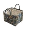 Elegant Pastoral Style Fabric Storage Basket, Washable, Foldable Sundries Organizer for Clothes, Stackable Picnic Basket