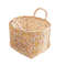 Elegant Pastoral Style Fabric Storage Basket, Washable, Foldable Sundries Organizer for Clothes, Stackable Picnic Basket