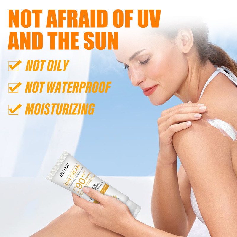 Whitening Sunscreen SPF 90 OilFree Sunblock For Face Body Skin Brightening UV Protection AntiSpot 1