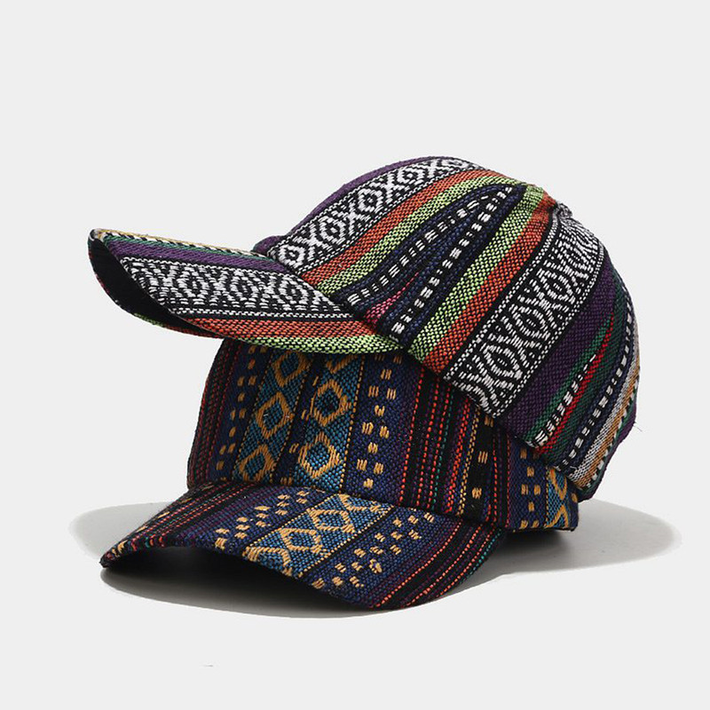 Luxury Baseball Cap for Summer Travel, Brand Purple Bohemian Women Hat, Street Style Vacation Men Caps, Couple Headwear