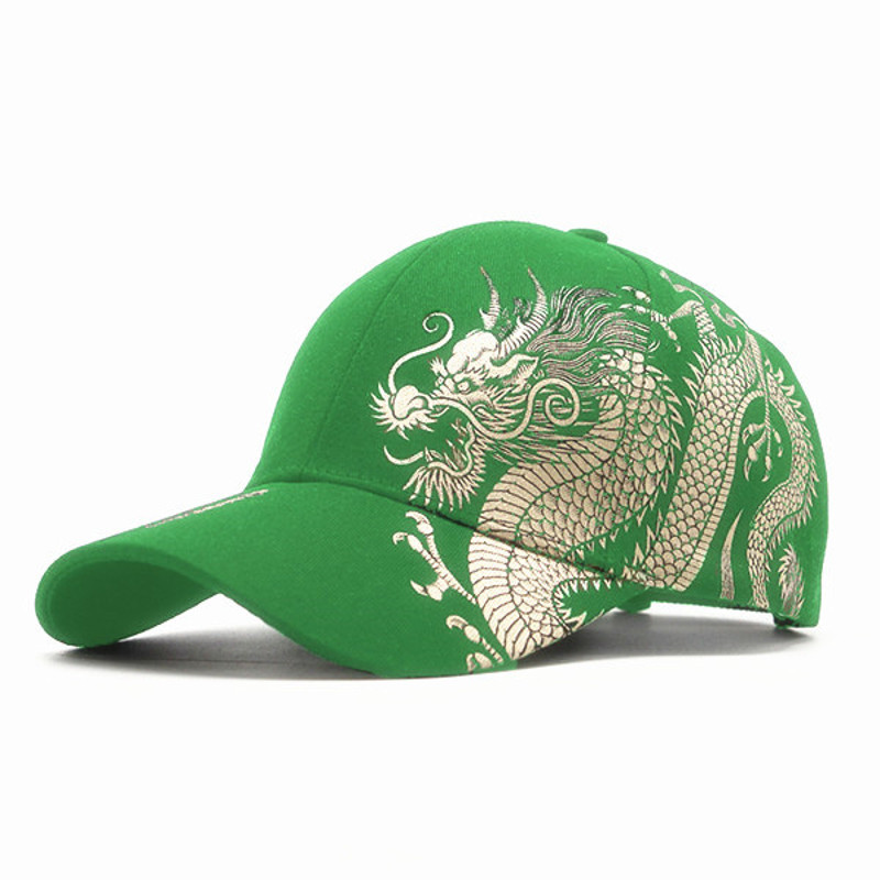 Men Chinese Dragon Totem Baseball Cap, Summer Snapback Hat for Women, Cool Outdoor Sun Protection Streetwear