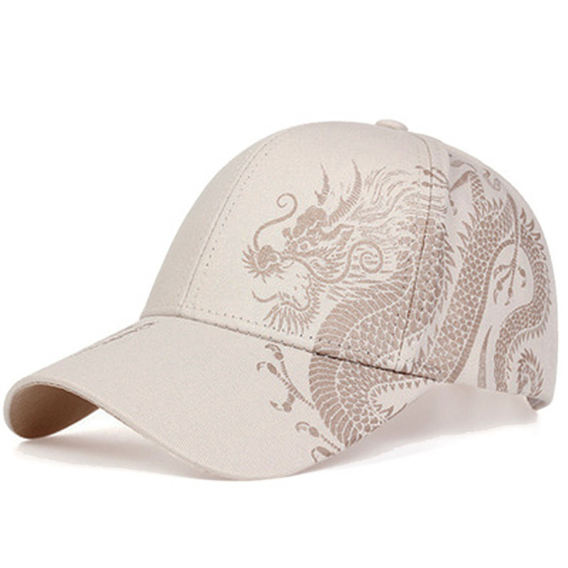 Men Chinese Dragon Totem Baseball Cap, Summer Snapback Hat for Women, Cool Outdoor Sun Protection Streetwear