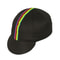 Retro Cycling Cap with Color Bars, Breathable Bike Hat, One Size Fits Most, Lightweight Polyester Design