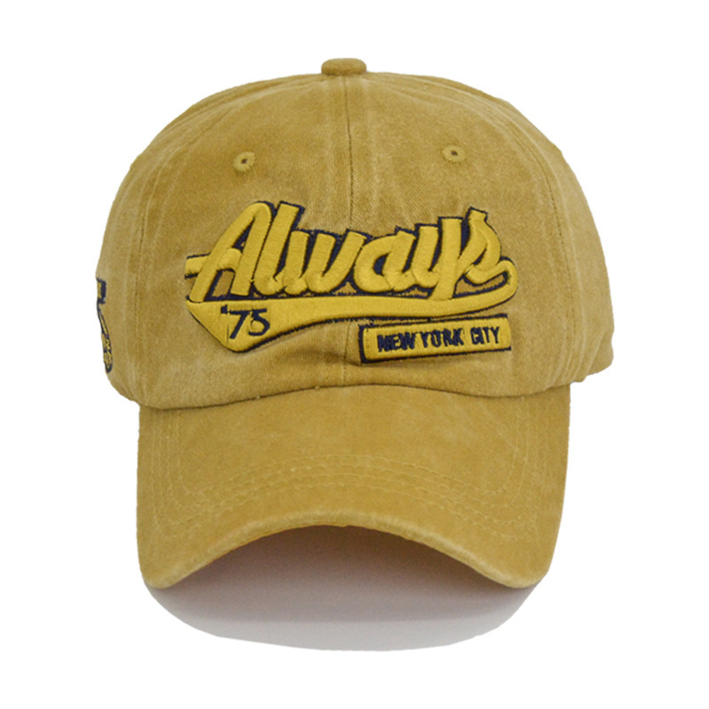 Washed Denim Baseball Cap for Men Women, Adult Unisex Summer Outdoor Sports Hat, Casual Letter Embroidered Sun Cap