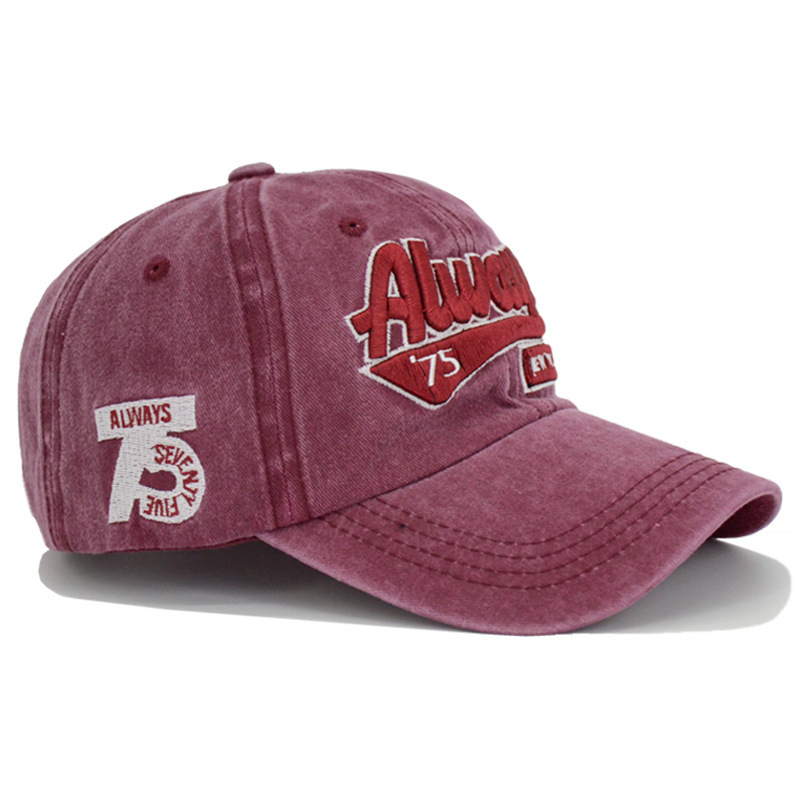 Washed Denim Baseball Cap for Men Women, Adult Unisex Summer Outdoor Sports Hat, Casual Letter Embroidered Sun Cap