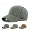 Men Outdoor Sun Cap for Spring Summer, Classic Checkered Hard Top Hat, Sunscreen Visor Baseball Cap for Women