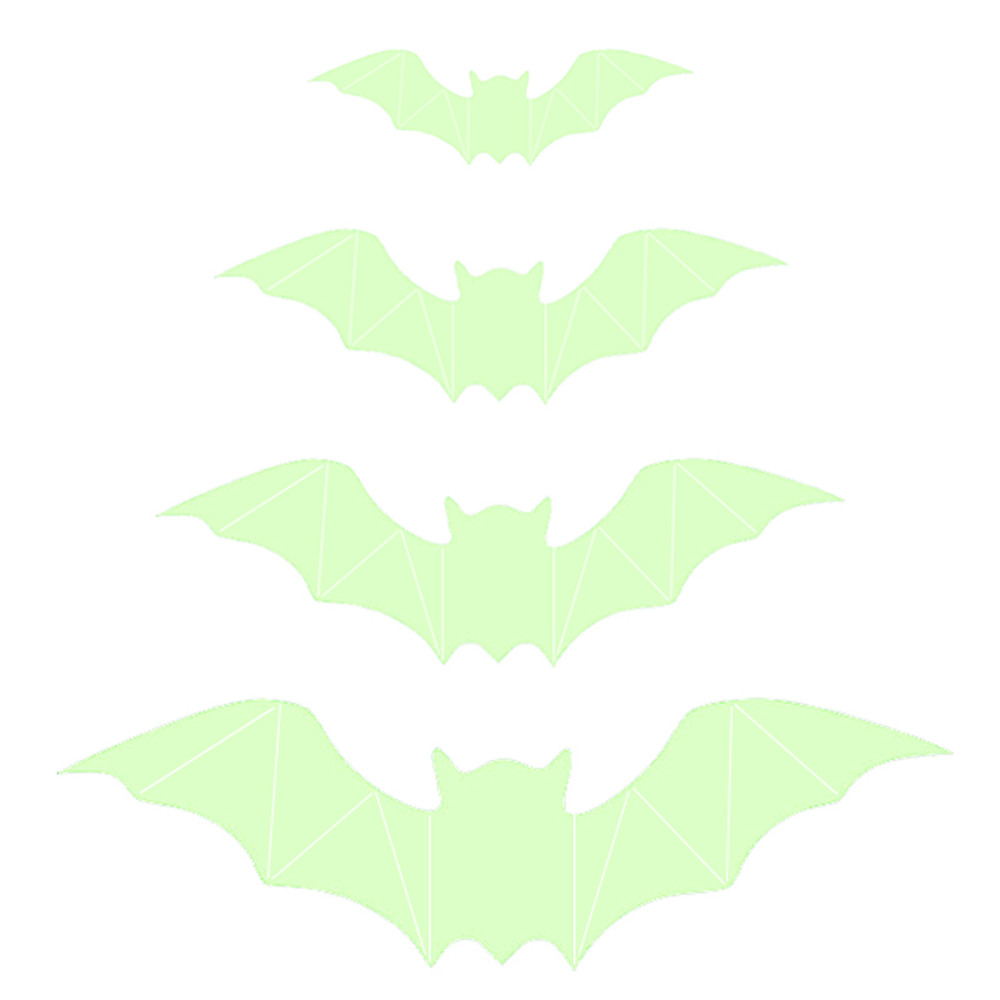 Glow Halloween Wall Stickers, Glow In The Dark Window Decals, Bat Decal, Haunted House, Halloween Holiday Decor