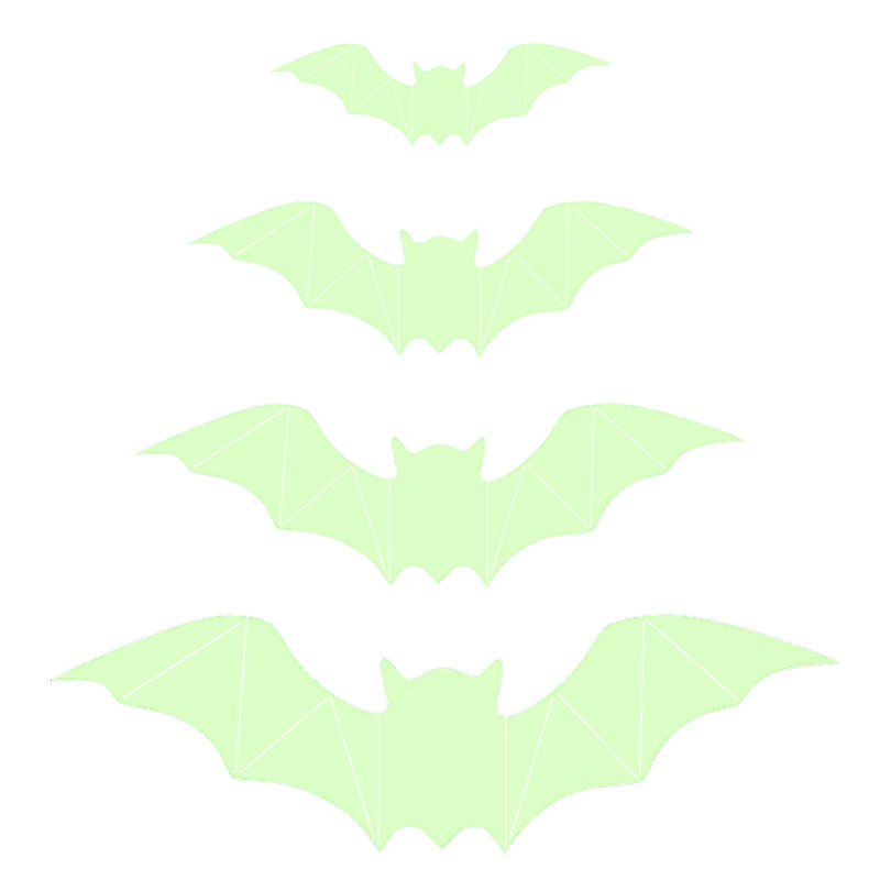 Glow Halloween Wall Stickers, Glow In The Dark Window Decals, Bat Decal, Haunted House, Halloween Holiday Decor