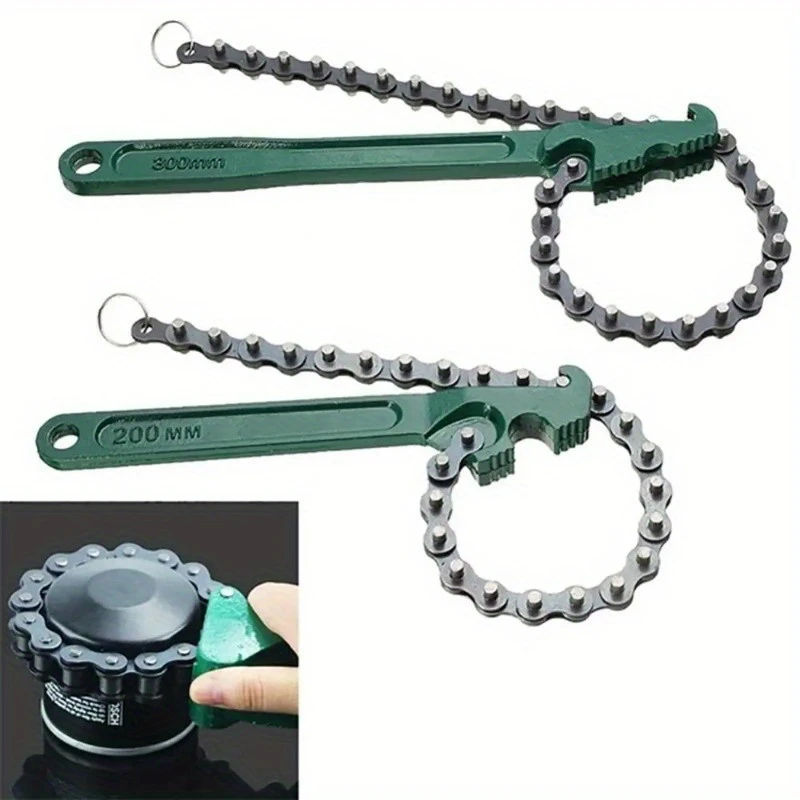 Adjustable Belt Wrench Oil Filter Puller Strap MultiPurpose Spanner Tool For Cartridge Lids Chain 2
