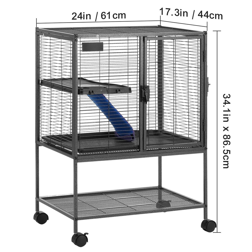 Metal Ferret Cage With Wheels Large 4Level Small Animal Cage For Hamster Rat Guinea Pig Chinchilla  6