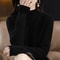 Autumn Winter Women Sweater, Fashion Warm Bottoming Shirts, Half High Collar Knitwear Solid Long Sleeve Pullovers