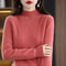 Autumn Winter Women Sweater, Fashion Warm Bottoming Shirts, Half High Collar Knitwear Solid Long Sleeve Pullovers