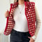 Womens Fuzzy Checkered Vest, Stand Collar Zip Up Jacket, Sleeveless Warm Outwear, Loose Fit Spring Fall Layer