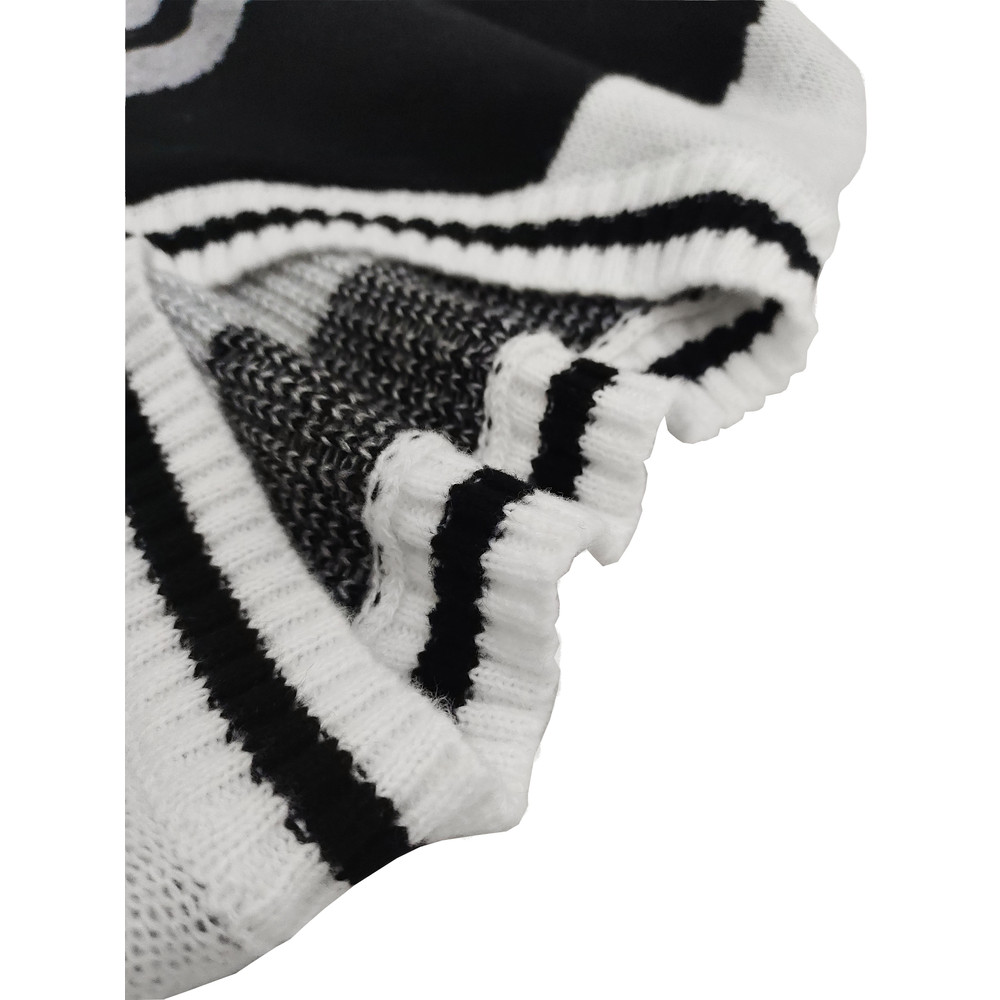 New Womens Casual Loose Sweater, V Neck Woolen Top, Large Size Geometric Pattern Pullover