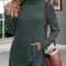 Winter Thick Cold Resistant Women Sweaters, Loose Knitted Turtleneck Ladies Pullovers, Striped Soft Long Sleeved