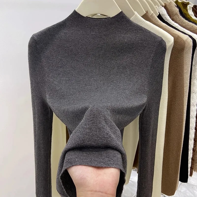 Women's Slim Fit Turtleneck Sweater, Warm Knitwear Pullover, Casual Winter Jumpers, Fashion Base Layer Tops
