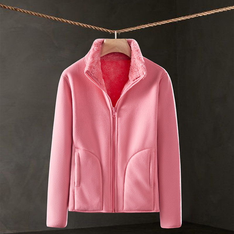 Versatile Winter Coat, New Fleece Womens Outdoor Clothing, Double Sided Warm Jacket, Leisure Sports Fashion