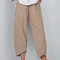 Elegant Autumn Joggers, Street Wear Women Clothes, Cotton Linen Sweatpants, Casual Women Pants