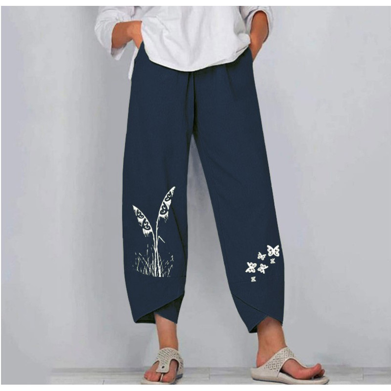 Elegant Autumn Joggers, Street Wear Women Clothes, Cotton Linen Sweatpants, Casual Women Pants