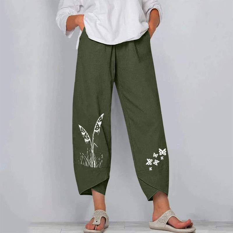 Elegant Autumn Joggers, Street Wear Women Clothes, Cotton Linen Sweatpants, Casual Women Pants