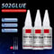 Instant Quickdrying 502 Super Glue Strong Bond Cyanoacrylate Adhesive Metal Rubber Leather Wood Liq 0