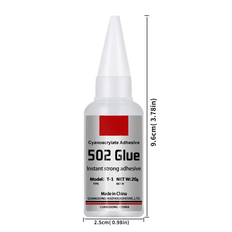Instant Quickdrying 502 Super Glue Strong Bond Cyanoacrylate Adhesive Metal Rubber Leather Wood Liq 4
