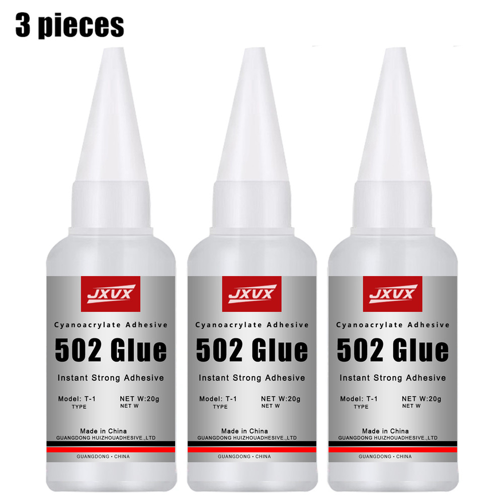 Instant Quickdrying 502 Super Glue Strong Bond Cyanoacrylate Adhesive Metal Rubber Leather Wood Liq 6