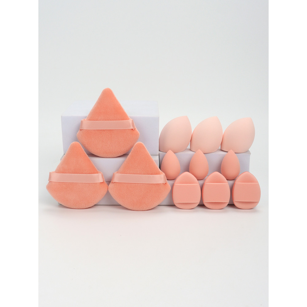Makeup Sponge Set 12-Piece, Beauty Eggs, Mini Air Cushion Puffs, Loose Powder Puffs, Professional Blending Tools