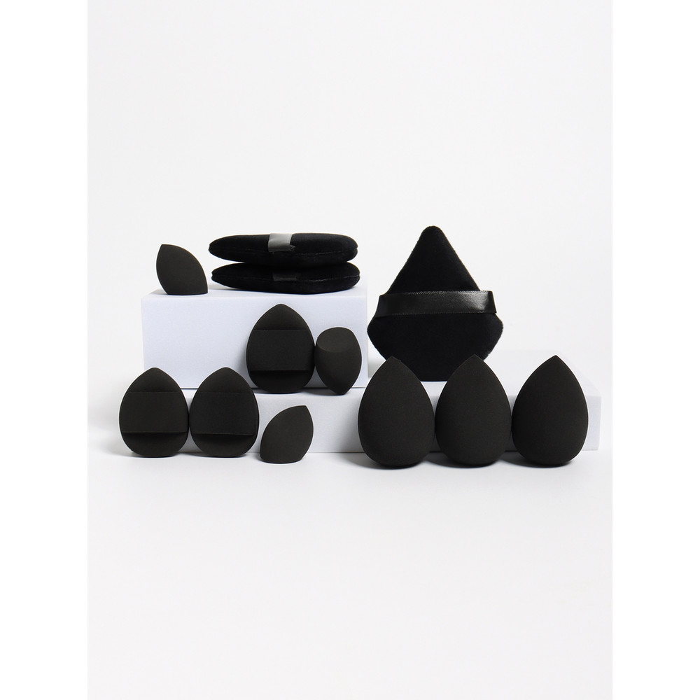 Makeup Sponge Set 12-Piece, Beauty Eggs, Mini Air Cushion Puffs, Loose Powder Puffs, Professional Blending Tools