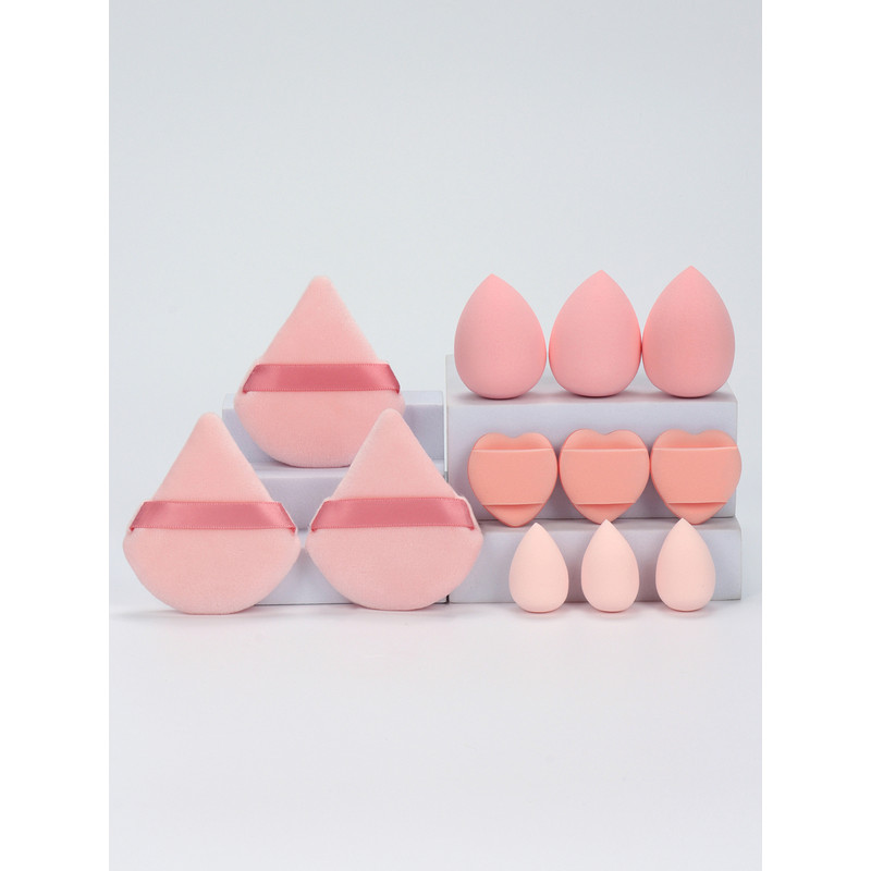 Makeup Sponge Set 12-Piece, Beauty Eggs, Mini Air Cushion Puffs, Loose Powder Puffs, Professional Blending Tools