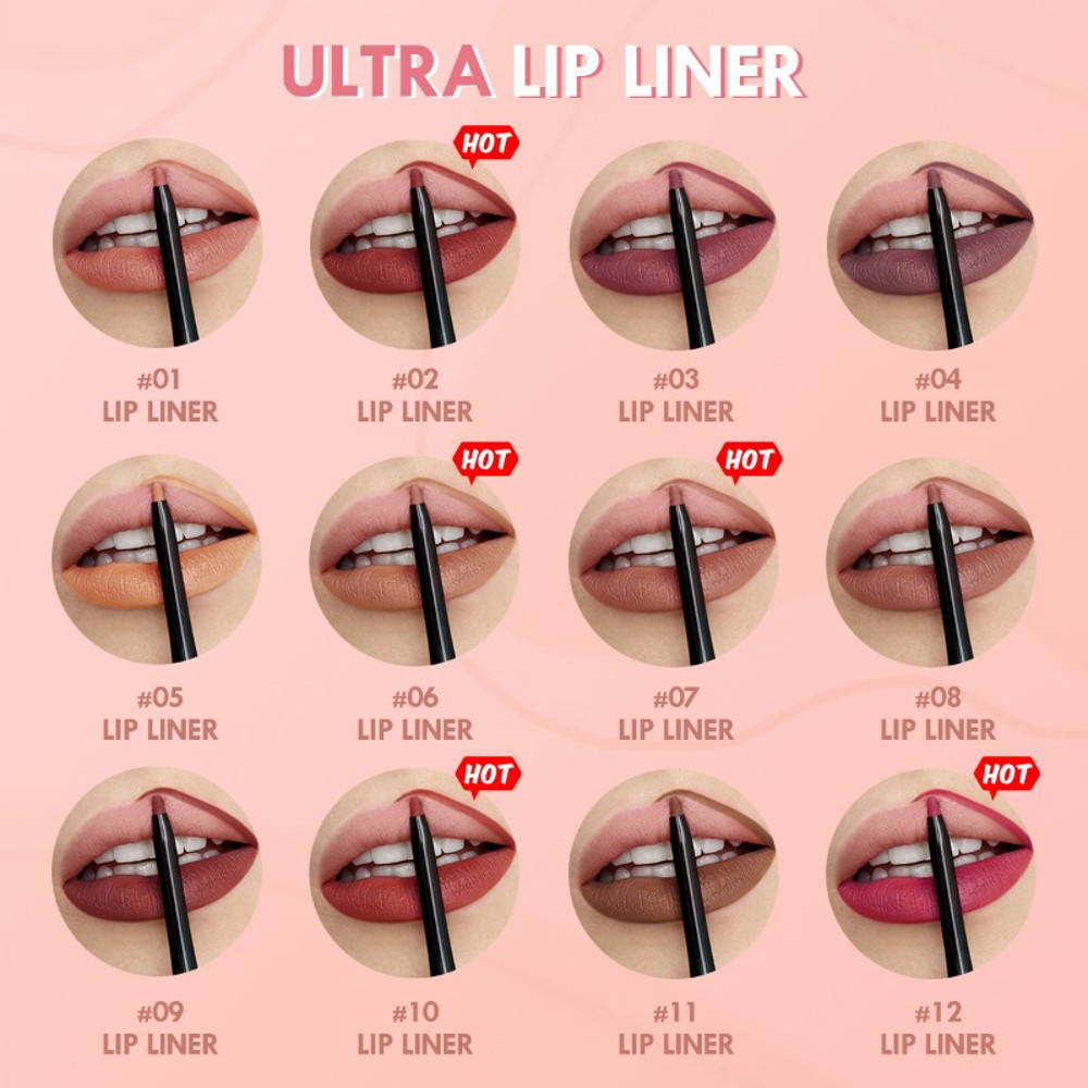 Long Lasting Waterproof Matte Lipliner Pencil, Red Tint Lipstick, Non-stick Cup, Moisturizing Lips Makeup